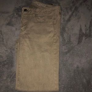 American Eagle Green Jegging Crop Size 4